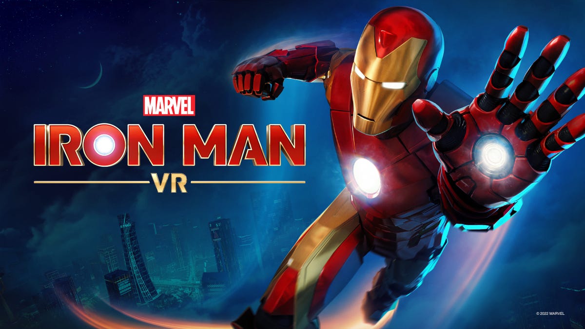 Le super-héros Iron Man vole
