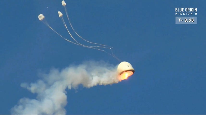 Testing the Blue Origin crew capsule escape pod