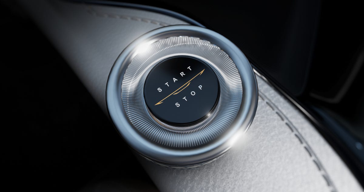 Chrysler Airflow Graphite Concept start button