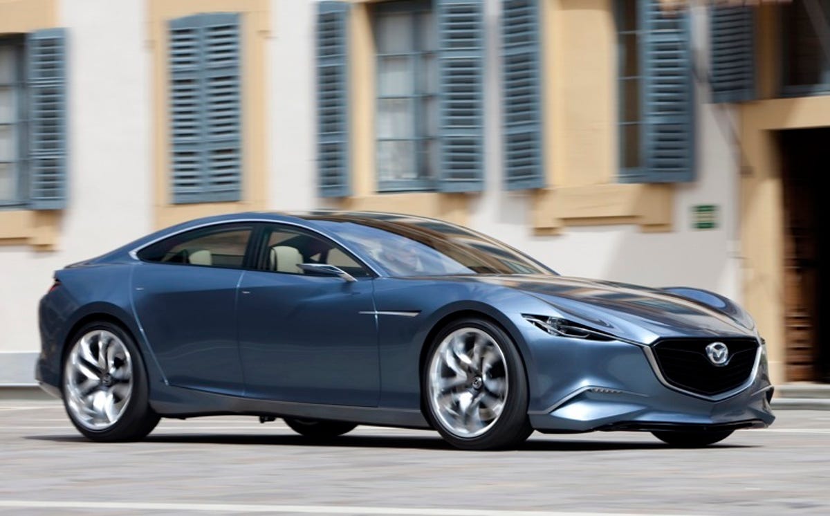 A taste of what's to come, Mazda showing off its new concept coupe-styled sedan.