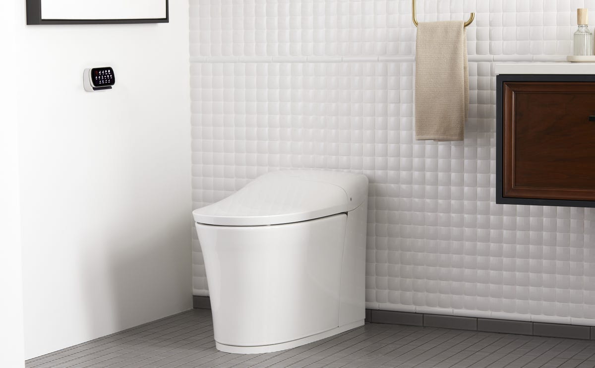 Kohler Eir smart toilet in a white bathroom
