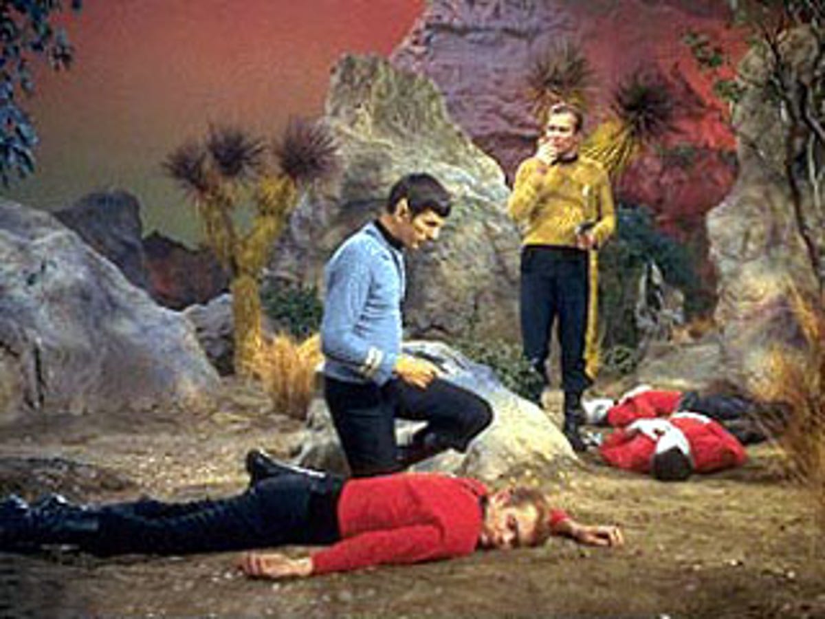 When you're wearing a red shirt on an away mission with your superior officers, don't expect to move up the corporate ladder anytime soon.