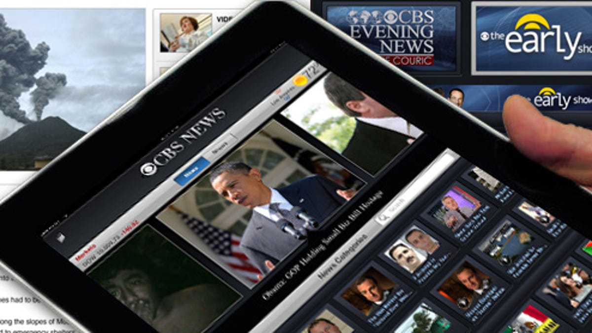 The free CBS News app for iPad prominently features the day&apos;s top stories, and provides fully searchable news categories including U.S., World, Politics, SciTech, Health, Entertainment, MoneyWatch, Sports, Crime, and Opinion. Each category offers rich CBS News coverage, with a timeline of the latest articles and videos.
