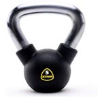 black kettlebell weighing 5 pounds