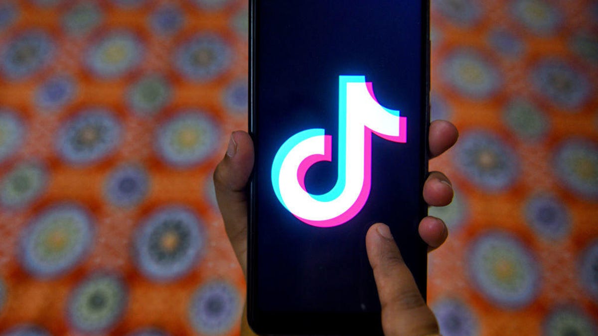 The tiktok application sign seen on a screen of an Android
