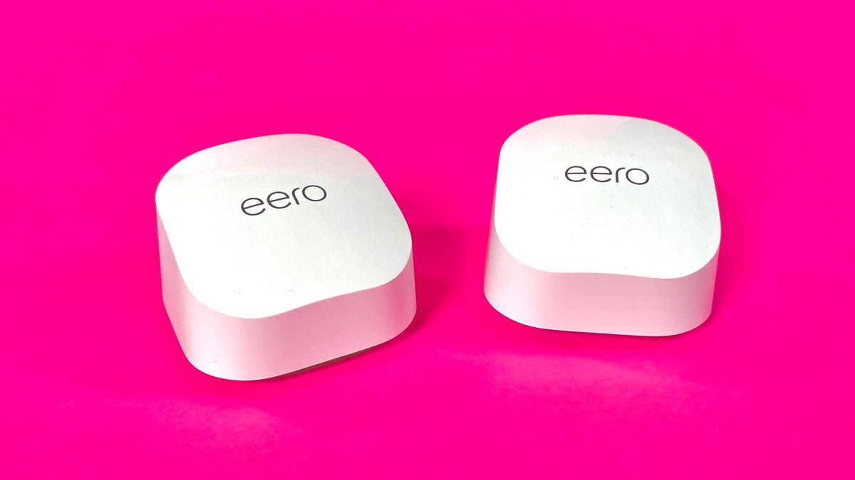 two Eero 6 Plus mesh router units