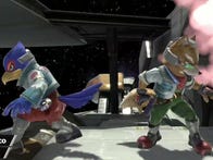 <p>Fox and Falco, from Star Fox, in the new Smash Bros. Ultimate.</p>