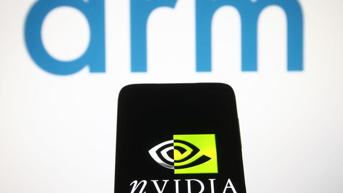 Logos for Arm and Nvidia