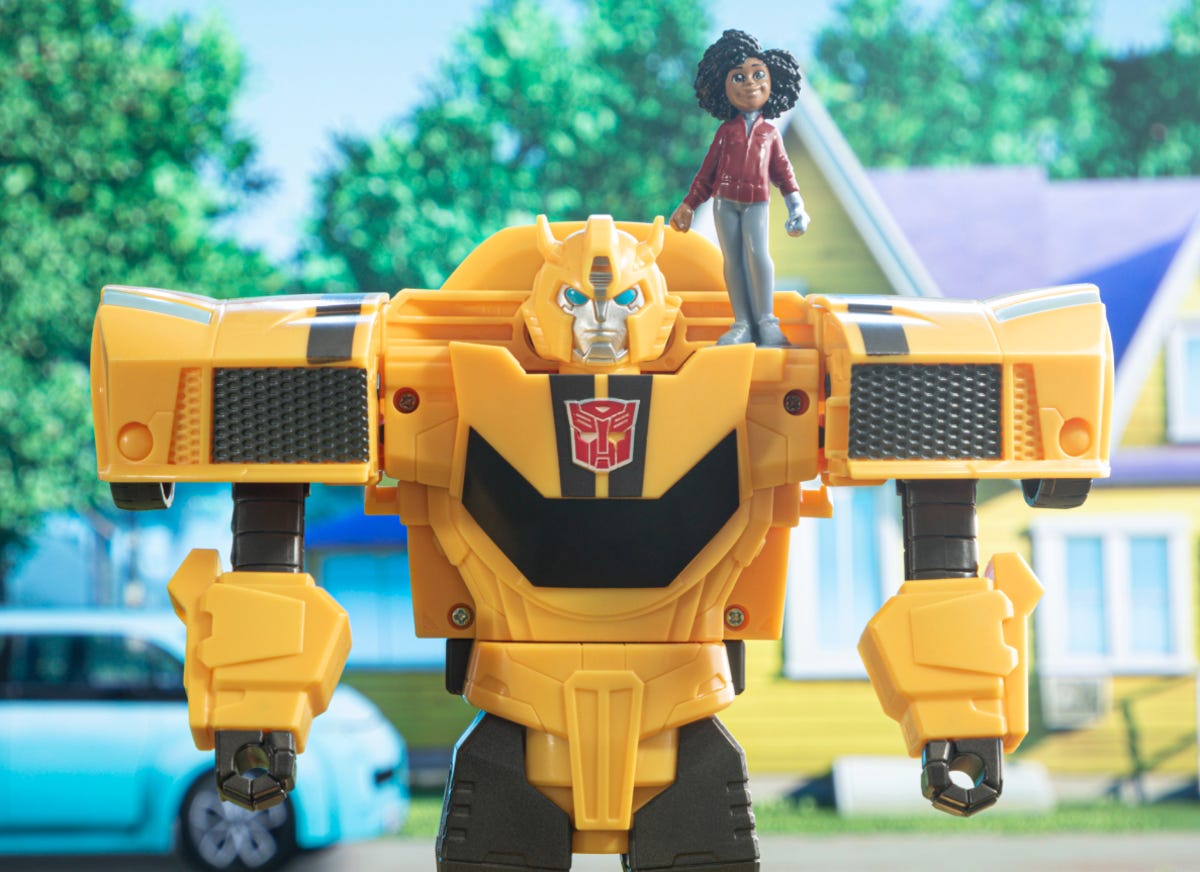 Transformers EarthSpark Spin Changer Bumblebee with Mo Malto Figure