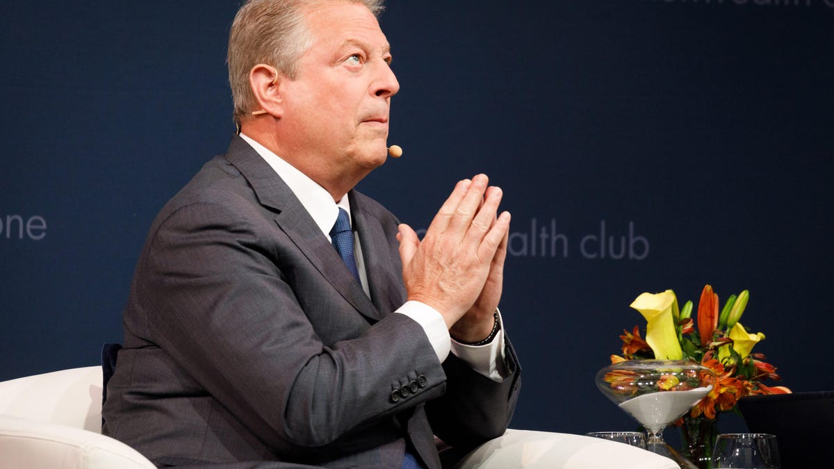 Al Gore, promoting his new movie about dealing with climate change, jokingly prays Donald Trump will be voted out of office in 2020.