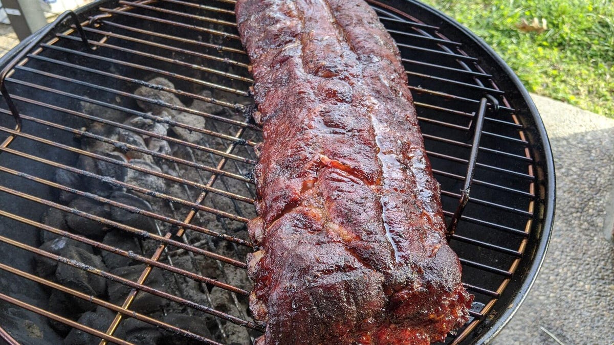 Ribs on grill