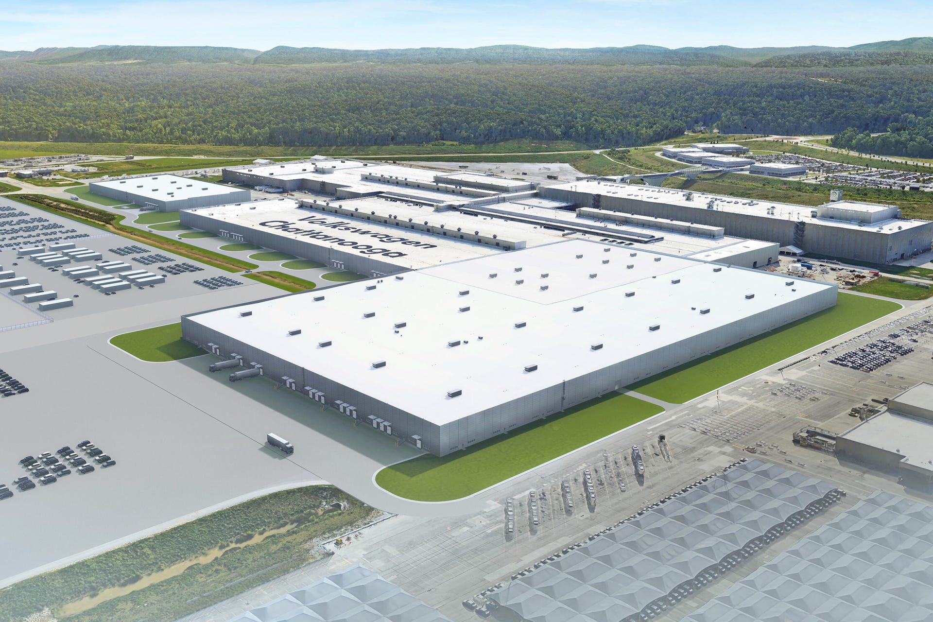 Volkswagen Chattanooga plant rendering