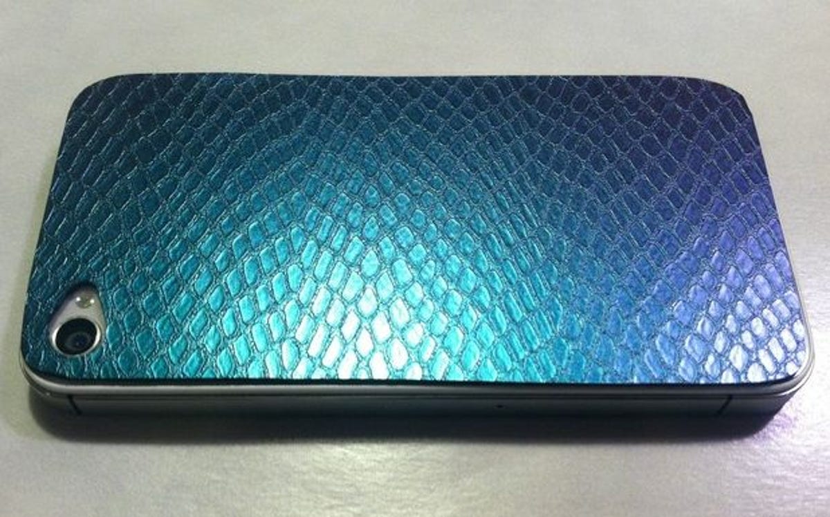 The MagSkin will be available in a variety of colors, including blue snakeskin.