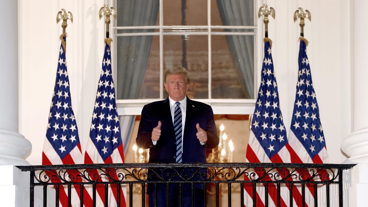 Donald Trump on White House balcony