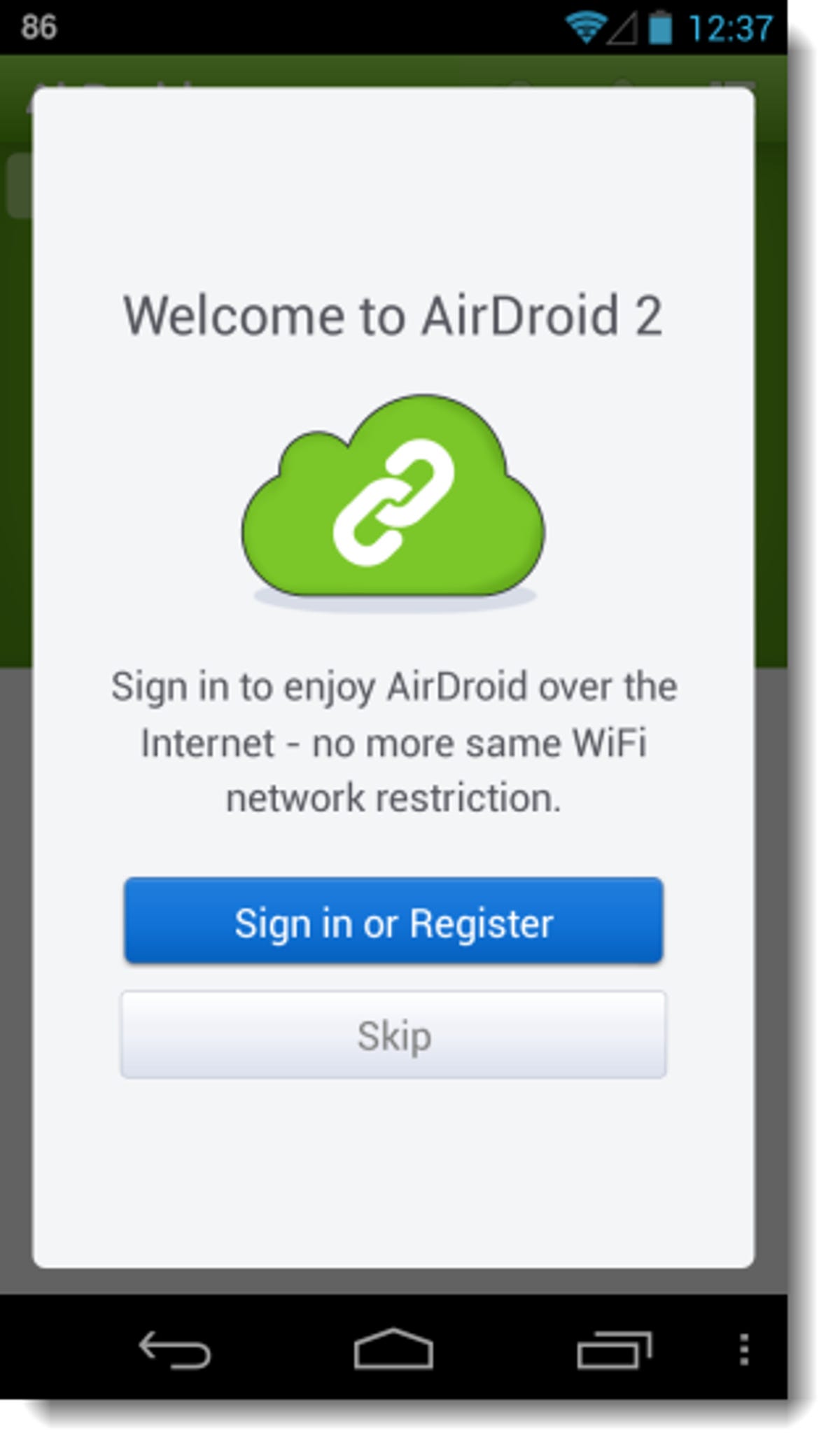 Register for AirDroid 2 beta