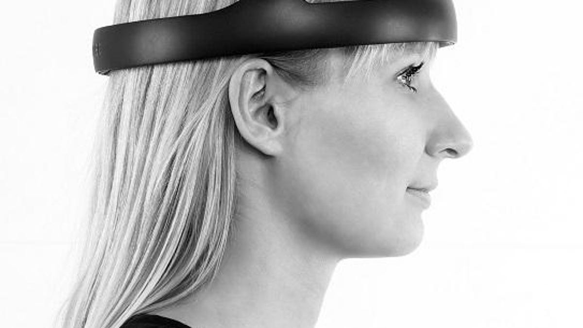 This EEG headset from Belgian research center Imec can assess your mood based on signals from the front of your brain -- and, by playing the right music, change how you feel.