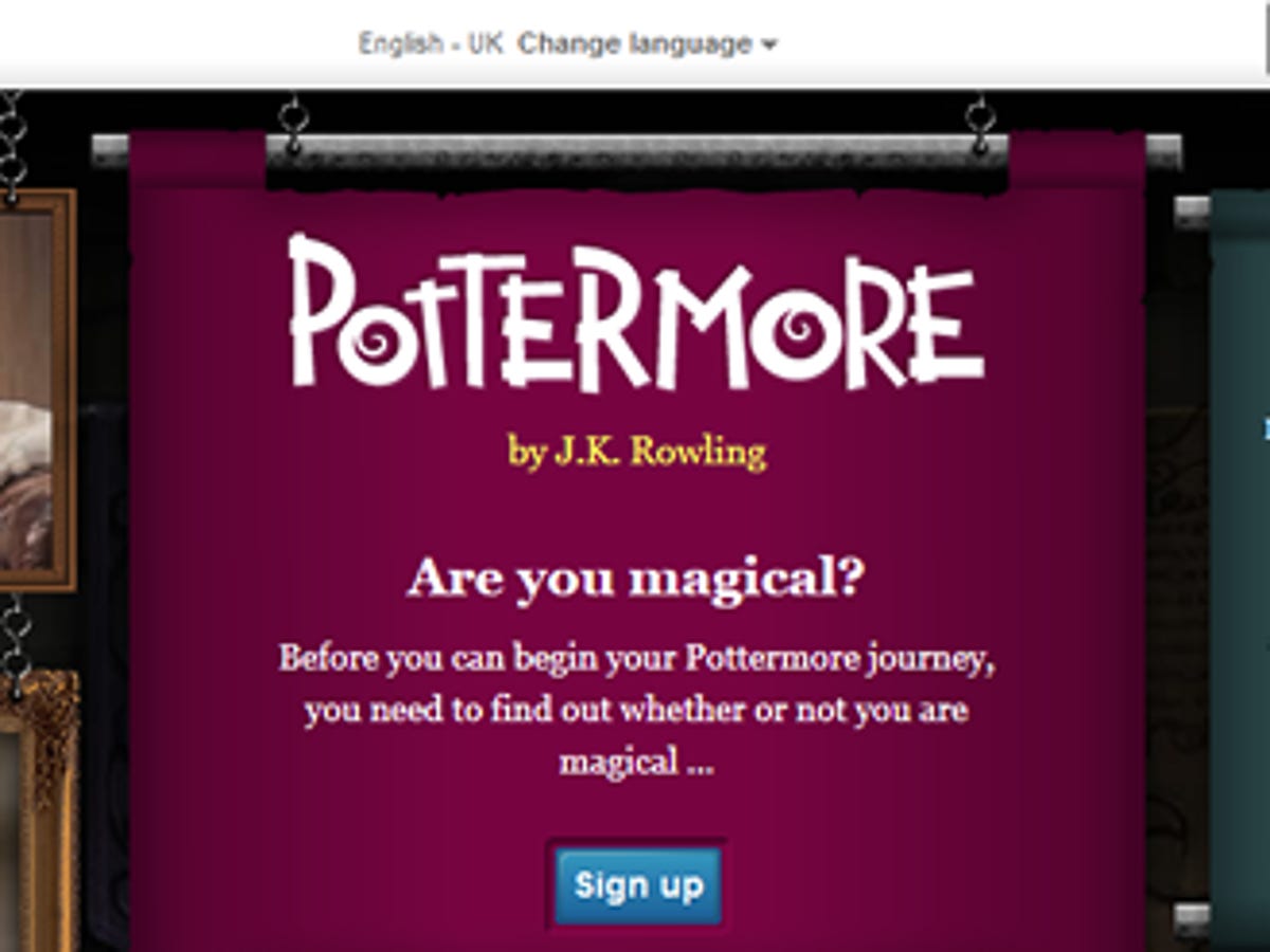Pottermore Web site opens for all wizards and Muggles - CNET