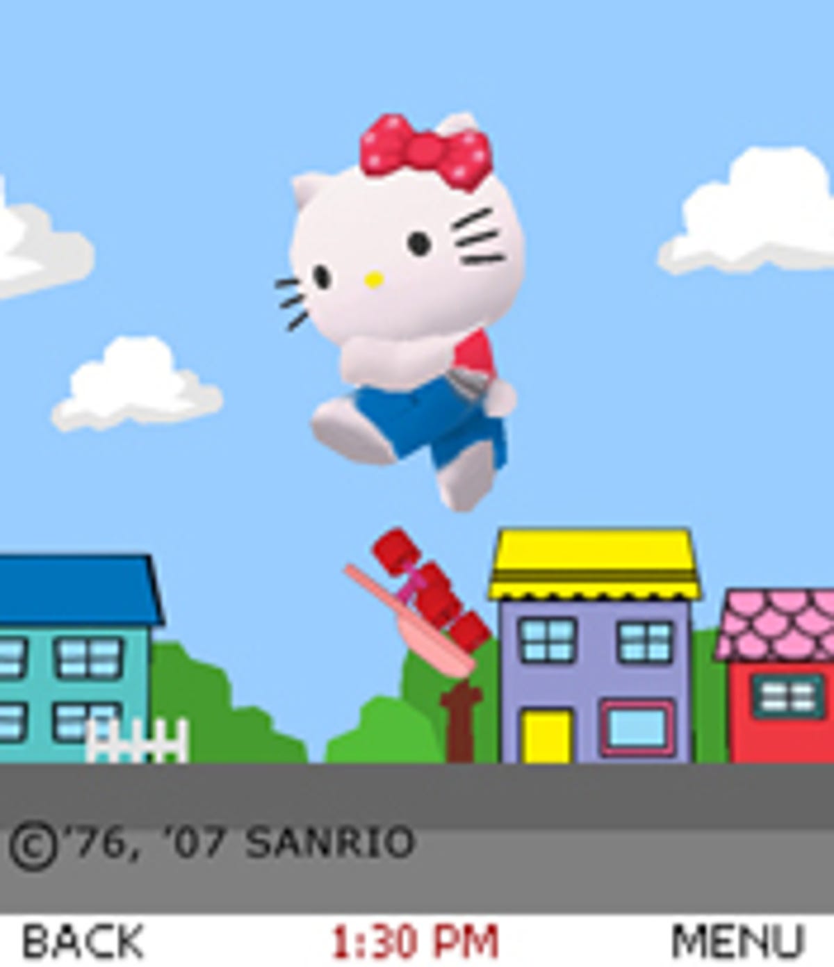 Hello Kitty on a skateboard