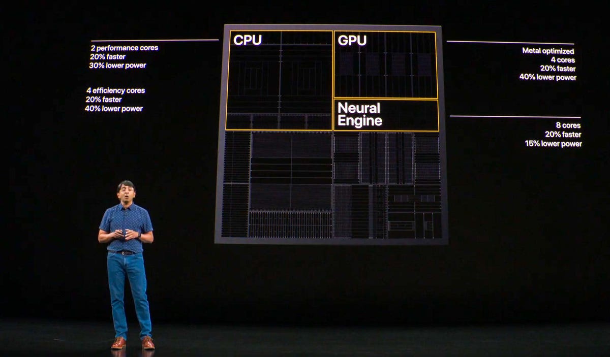Sri Santhanam, Apple's vice president of silicon engineering, details improvements in the iPhone 11 family's A13 processor.