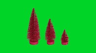 Set of 3 glitter Christmas trees