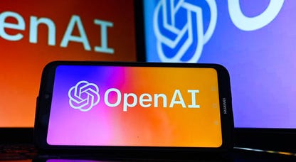 A smartphone with OpenAI on the screen