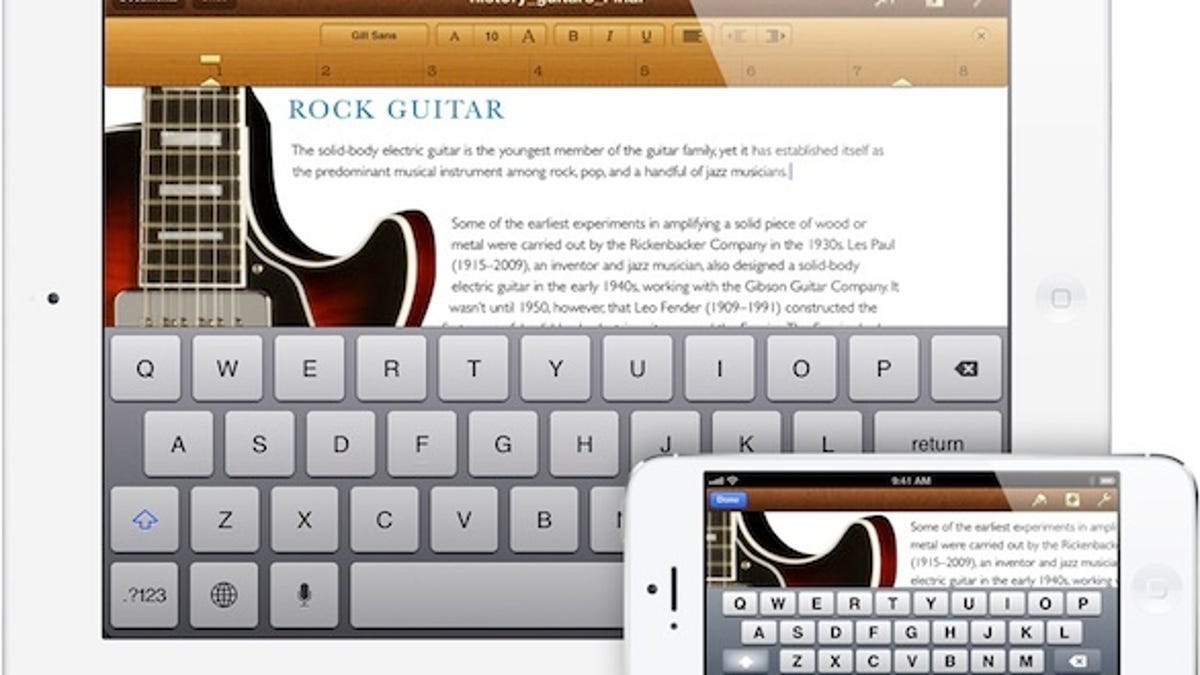 Word processing has a slight advantage on the iPad.