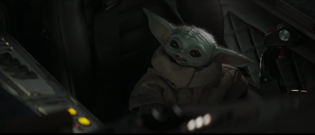 Grogu in X-Wing cockpit in The Book of Boba Fett