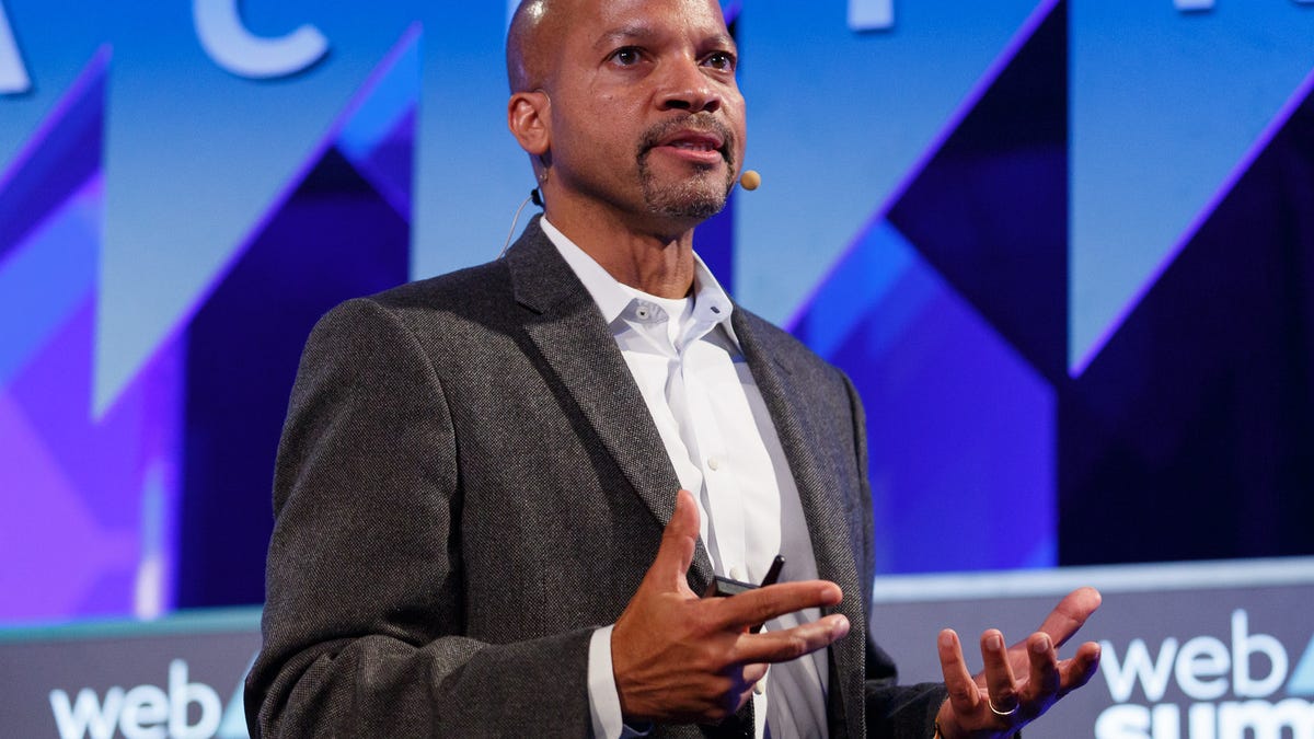 Don Butler, Ford's executive director of connected vehicles and services, speaks at Web Summit​ 2015.