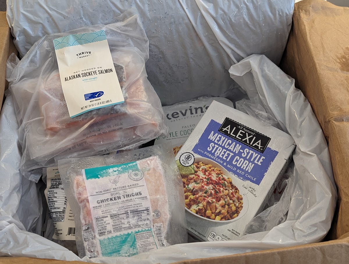 Frozen foods in box