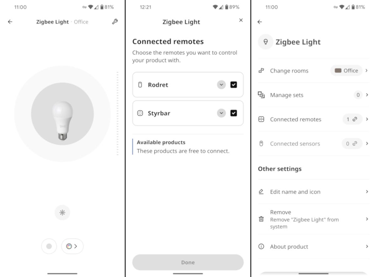 ikea home smart app light controls