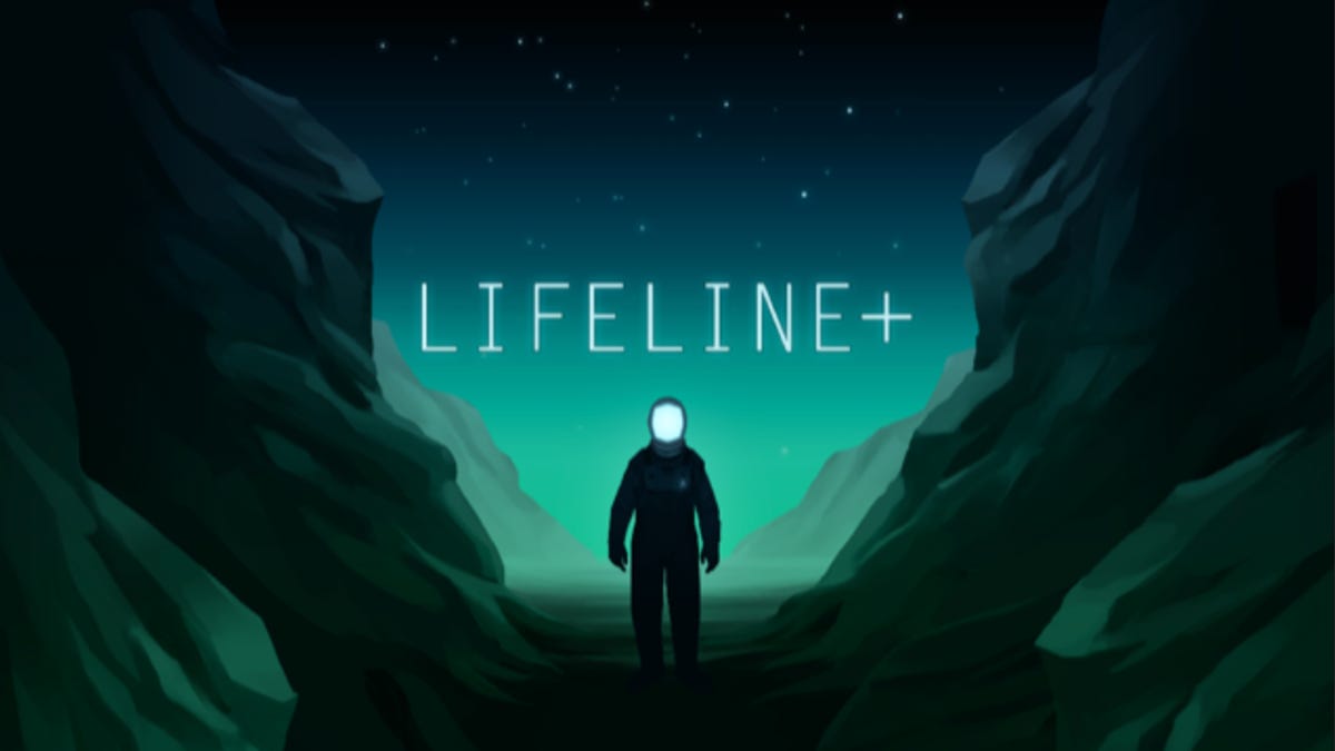 Lifeline+ title card showing a single person standing in a dark ravine