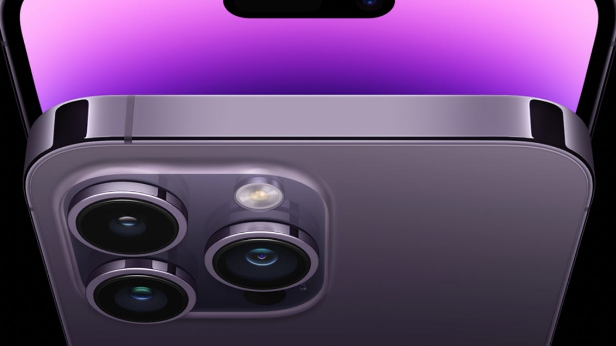 iPhone 14 in purple