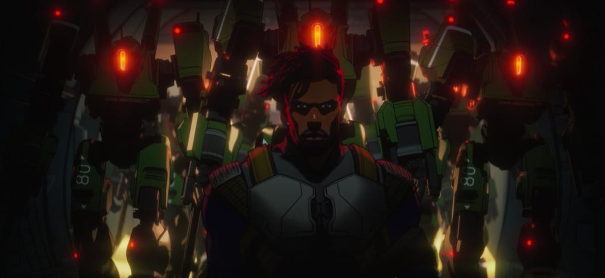 Killmonger and Liberator drones in Marvel's What If...?