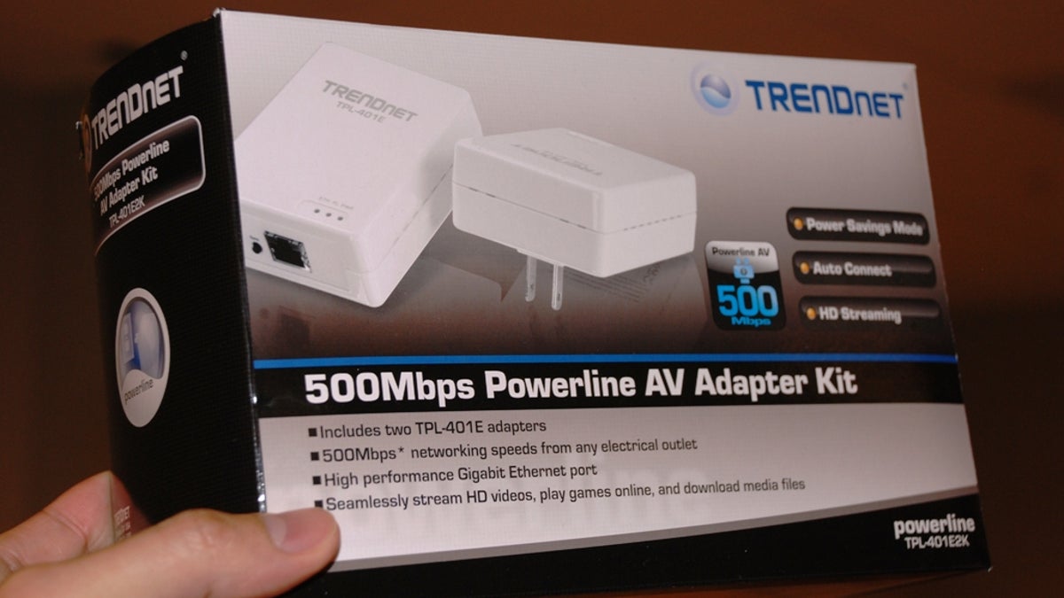 Trendnet&apos;s first 500Mbps powerline adapter kit. More of these are expected to be debuted at CES 2011.