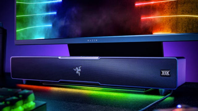 The Razer Leviathan V2 is a gaming soundbar that's fits under your PC monitor