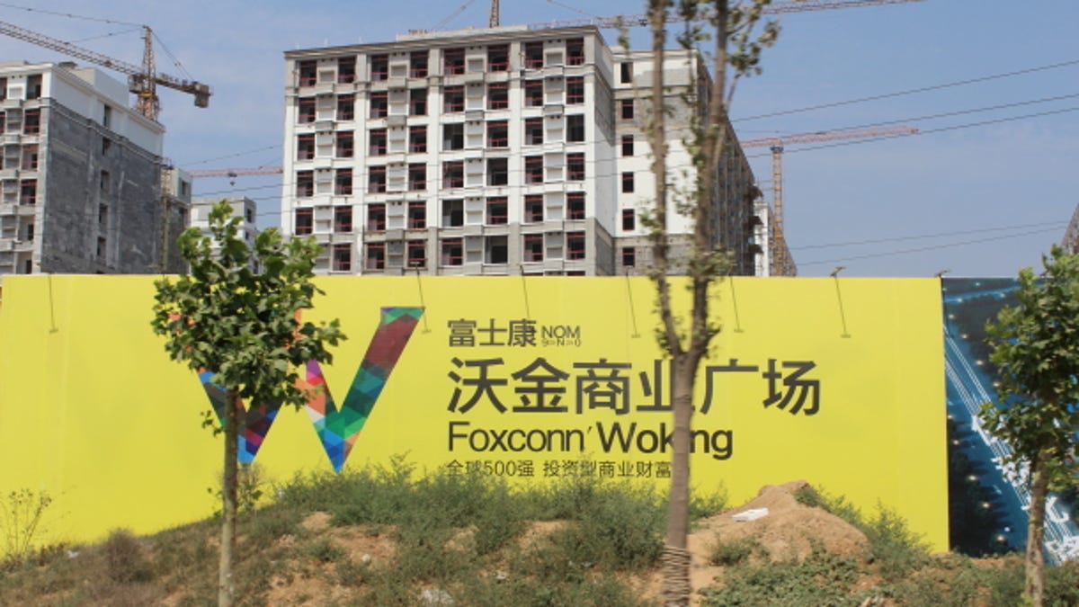 Construction near Foxconn&apos;s factory in Zhengzhou, China.