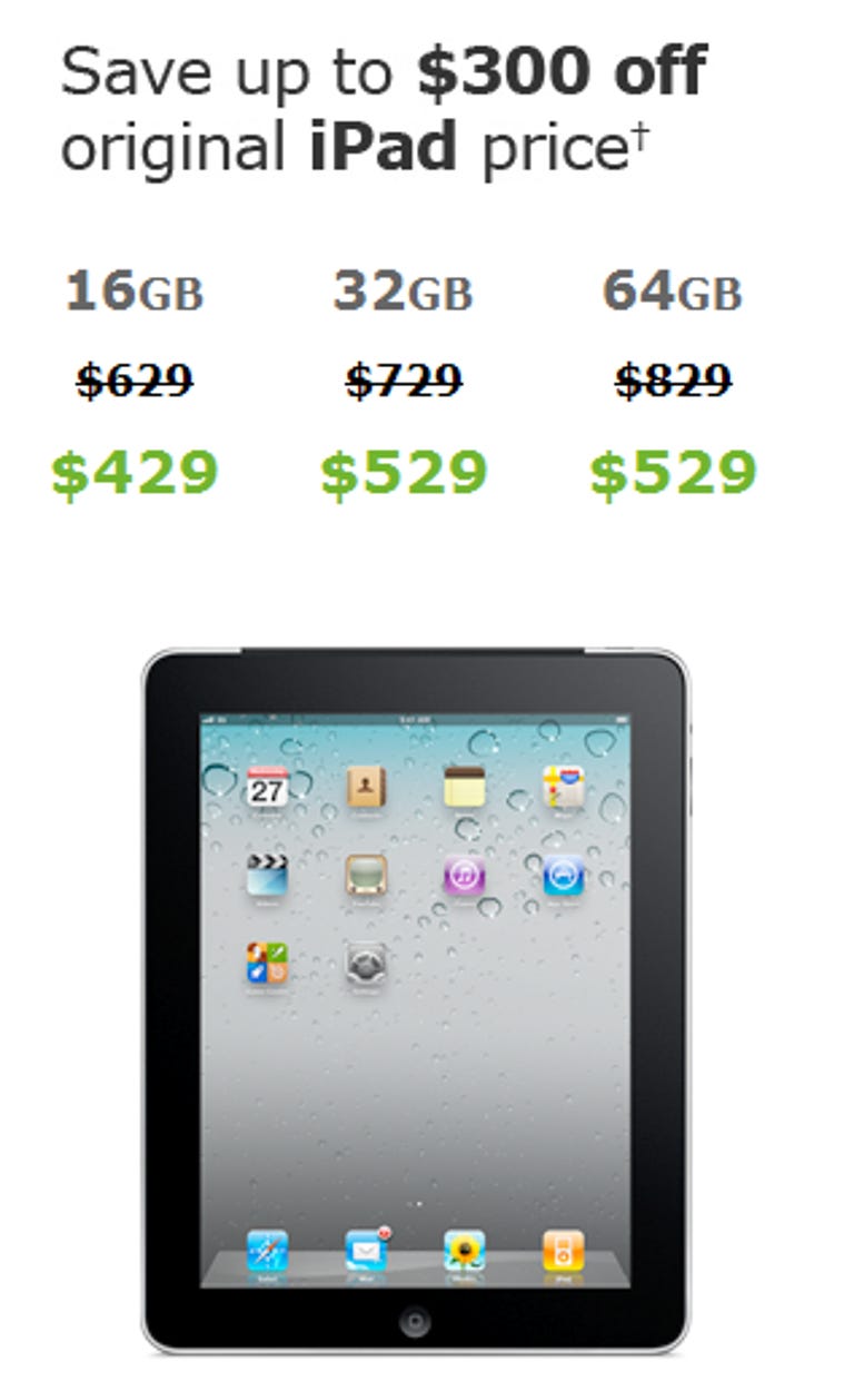 AT&T is selling original iPads with 3G at a deeper discount than Apple.