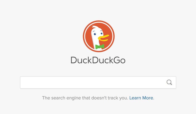 The DuckDuckGo search engine emphasizes privacy.