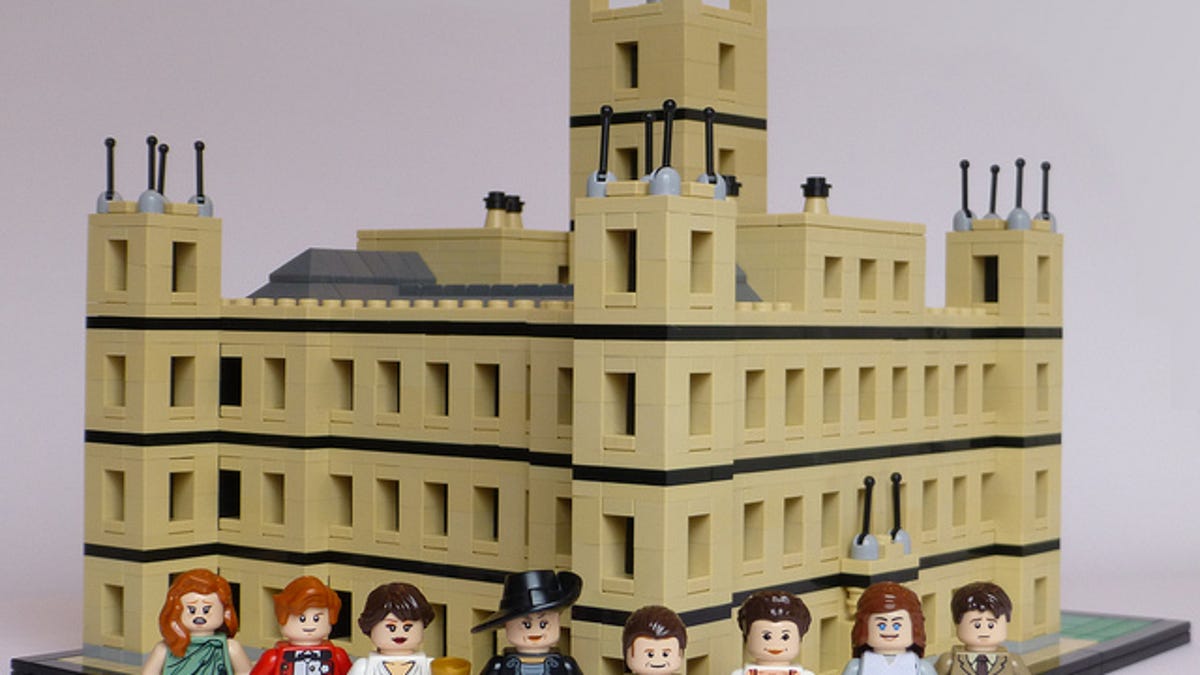 A dedicated fan paid tribute with Legos to the Crawley clan and their servants, as well as their impressive home, from the popular British TV drama, "Downton Abbey."