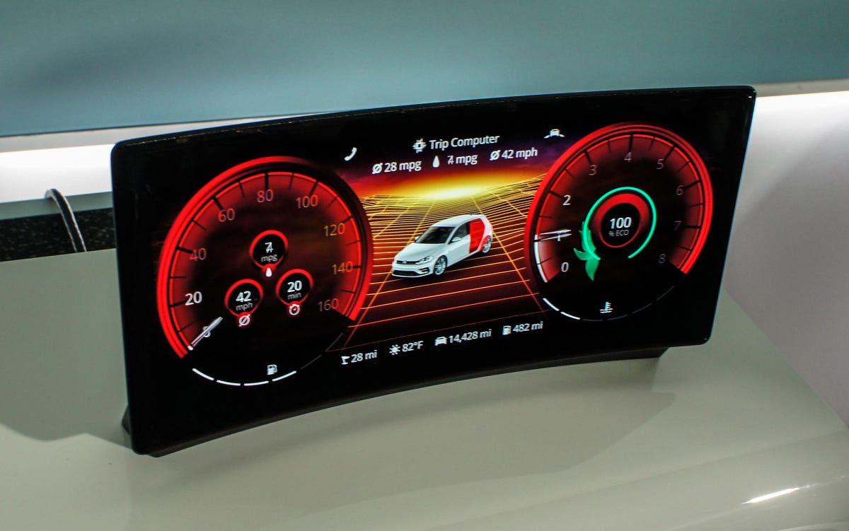 Manufacturer Faroe Islands locate Visteon's colorful LCD and OLED instrument clusters at CES - CNET