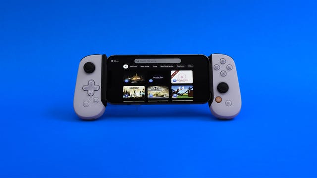 BackBone One PlayStation Edition gaming controller mounted on iPhone 13 Pro