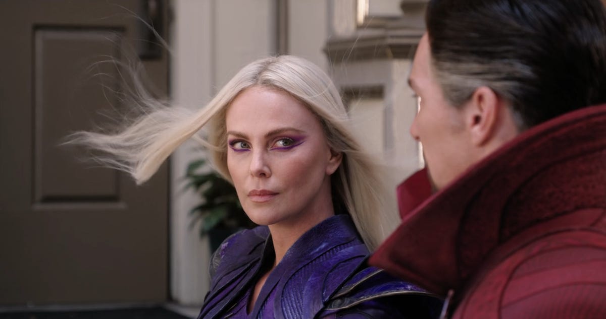 Clea give Doctor Strange an intense look in Doctor Strange in the Multiverse of Madness