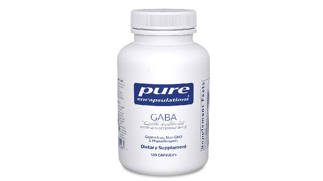 Bottle of Pure Encapsulations GABA supplement
