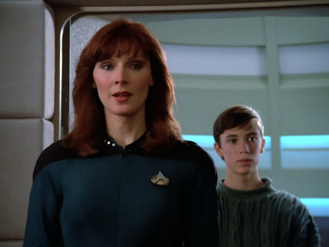 Gates McFadden played a widow and single mother on "Star Trek: The Next Generation."
