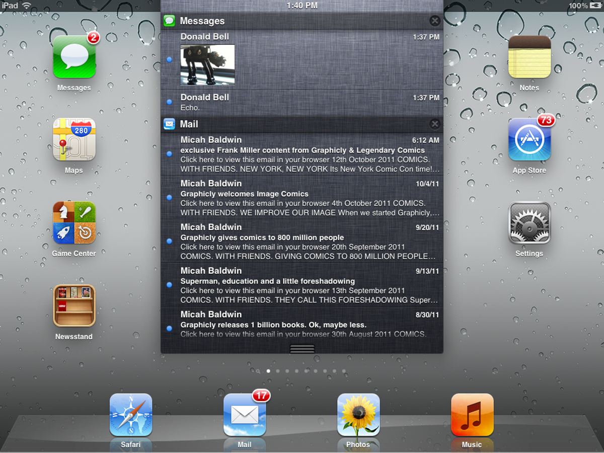 Notifications in iOS 5