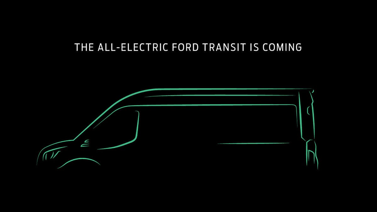 Electric Ford Transit teaser