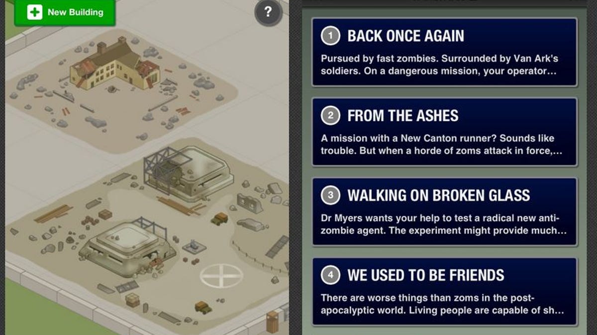 Zombies, Run! 2 sends you on a variety missions, then lets you use collected supplies to build and expand your base.