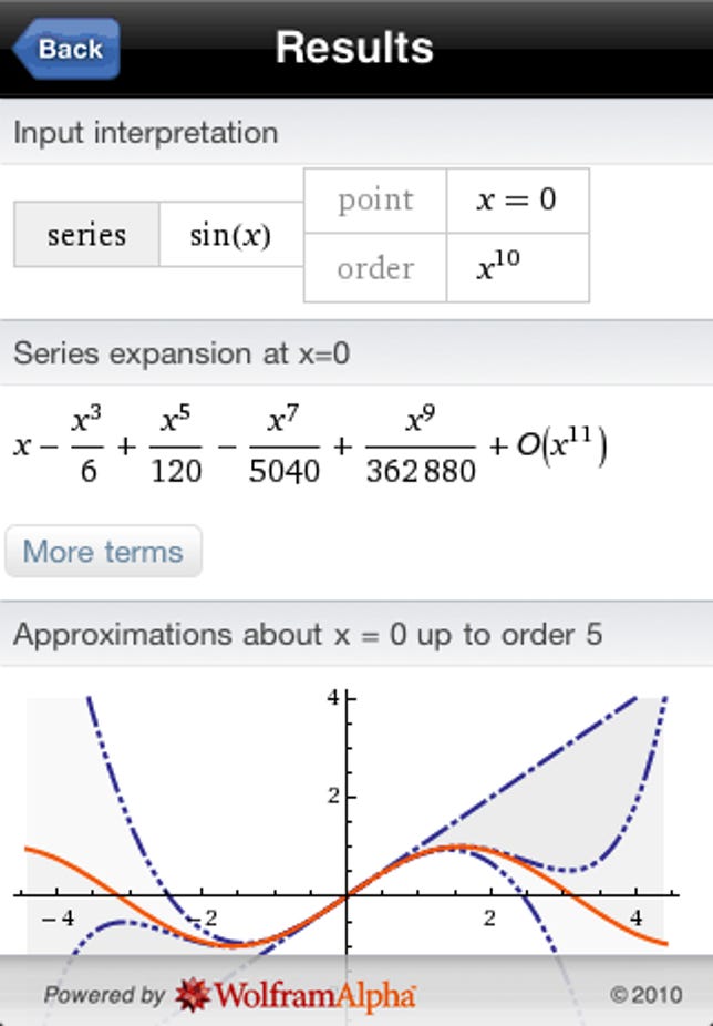 Wolfram Research now offers a $3 iOS app for helping with calculus. An Android version is on the way.