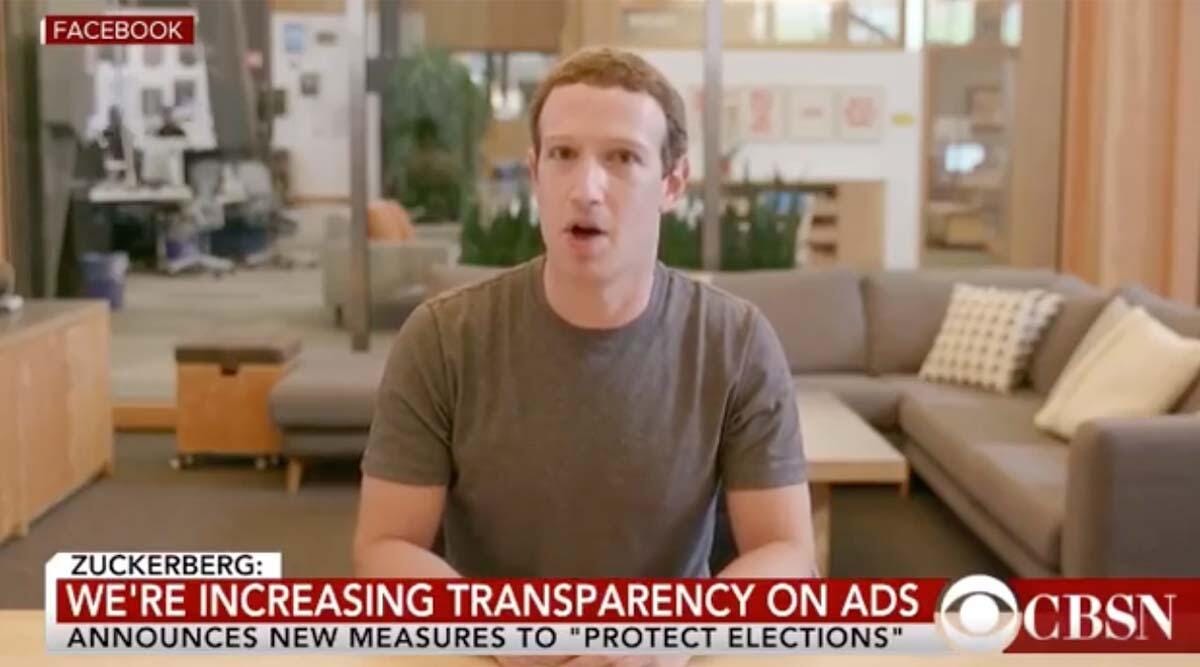Mark Zuckerberg gives fake speech