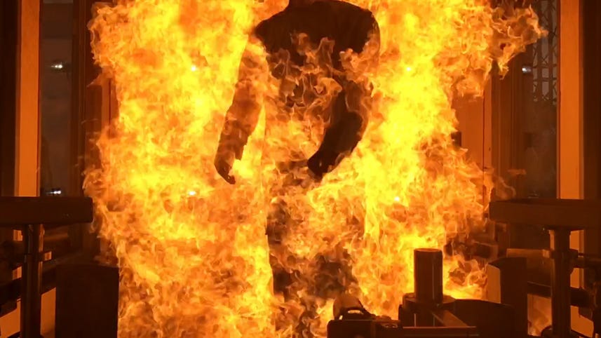 DuPont tries to burn a flame resistant suit and it is glorious